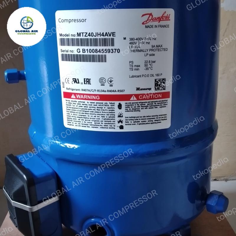 Compressor Danfoss Piston MTZ40 / MTZ40JH4EVE 3,5PK R404 380V