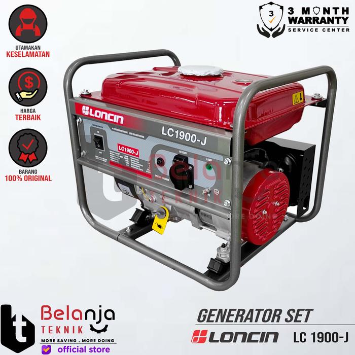 Loncin LC1900J Genset Bensin 1000W | Harga Terbaik & Garansi 12 Bulan