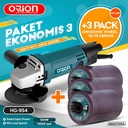 Paket Ekonomis 3 - Gerinda Tangan HG954 - 3 Pack Mata Gerinda Poles