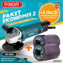Paket Ekonomis 2 - Gerinda Tangan HG954 - 2 Pack Mata Gerinda Poles