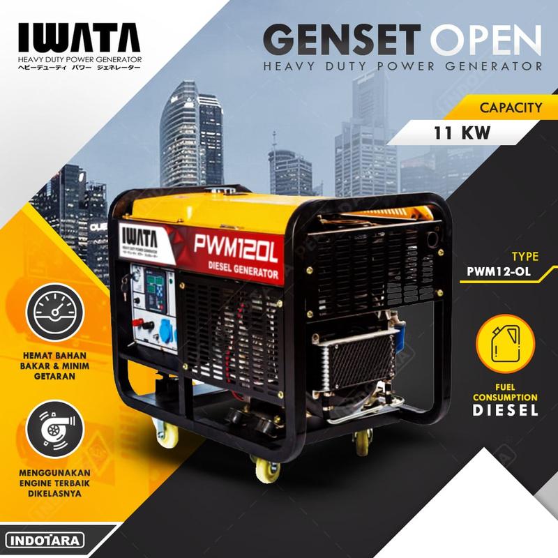 Genset Diesel IWATA 10Kva Silent - PWM12-OL