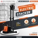 Shigemitsu Counterbalanced Electric Reach Stacker KQD15R-1150-5600