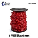 Rantai Plastik / Cone Chain 6mm PER METER / Merah