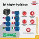 Brennenstuhl Travel Adaptor Set dengan Fuse 10 A - 1508160 - Warna