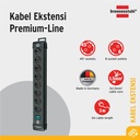 Stop Kontak Kabel Extension Terminal Listrik 8 Lubang Brennenstuhl Premium Line 8 Socket 3m Black / Colokan Listrik Kabel Ekstensi dengan Kabel 3 Meter Switch On Off - 1951180100