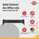 Stop Kontak Kabel Extension Terminal Listrik 4 Lubang Brennenstuhl ALU Office Line 4 Socket 1,8m + USB Power / Colokan Listrik Kabel Ekstensi 1.8 Meter Switch On Off - 1391040420