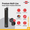 Stop Kontak Kabel Ekstensi Terminal Listrik 5 Lubang Colokan Universal Brennenstuhl Premium Multi Line 5 socket 5m Hitam / Colokan Listrik 5 meter dengan switch