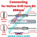Penyambung Hole Saw Beton Connecting Hollow Drill SDS Plus HEX 800mm