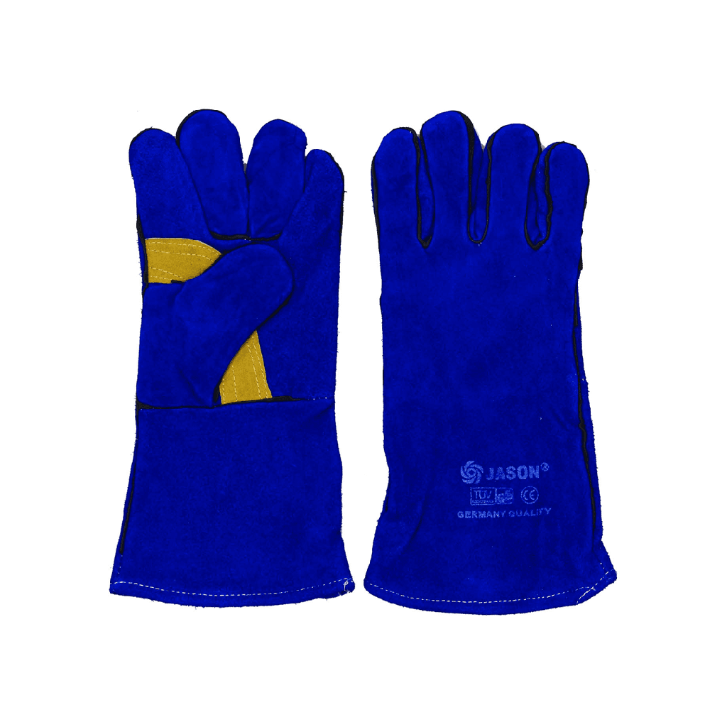 Jason Sarung Tangan Las Kulit Biru 384-002 Welding Equipment 