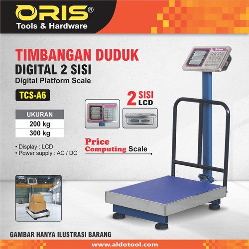 TIMBANGAN DUDUK DIGITAL 2 SISI LCD TYPE : TCS - A6 MERK ORIS
