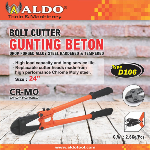 GUNTING BESI BETON CR-MO TYPE D106 24" ALDO