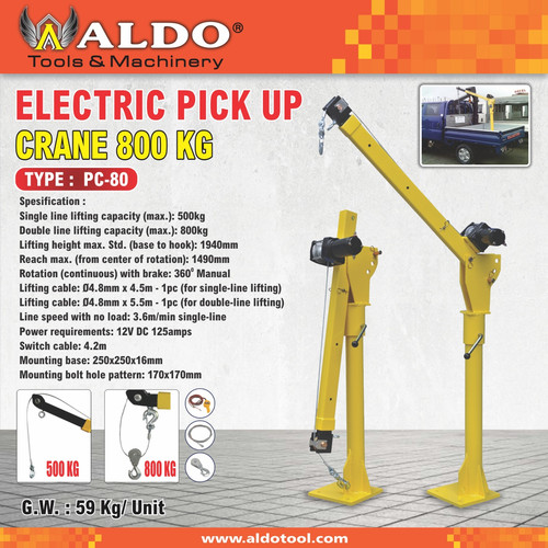 Alat Derek Listrik / Electric Pick Up Crane Type : PC- 80 Aldo