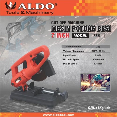 Cut off mesin potong besi 7" merk ALDO 788