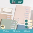 Nusign File Holder Map Dokumen A4 Muat Banyak Warna Pastel NS516