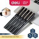 Deli Business Gel Pen / Pulpen Gel Profesional 1.0mm Casing Metal EG61