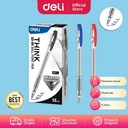 Deli Ballpoint Pen / Pulpen Bolpoin Tip 0.7mm Lancar dan Halus EQ2-XX