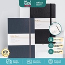 Nusign Leather Cover Notebook Sampul Kulit A5 B5 96 Lembar NS20X