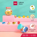 Deli School Eraser / Penghapus Buah dan Binatang Lucu isi 20 7533