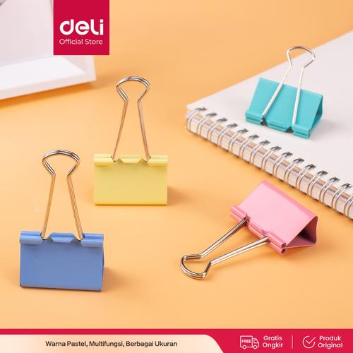 Deli Binder Clip / Klip Binder / Penjepit Kertas Warna Pastel 855XA