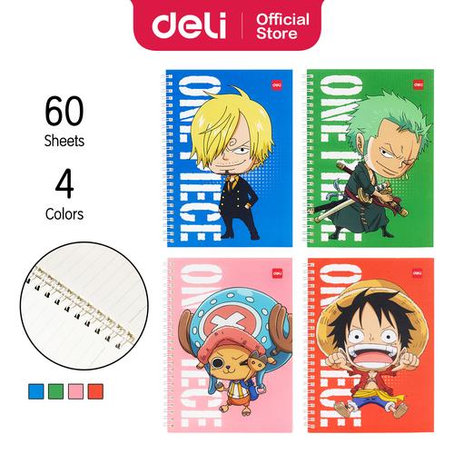 Deli Spiral Notebook / Buku Tulis Spiral A5/B5 60 Lembar 70GSM EN00X