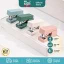 Deli Nusign Stapler/Stapler Mini Kapasitas Kertas 12lbr+Refill NS083-X