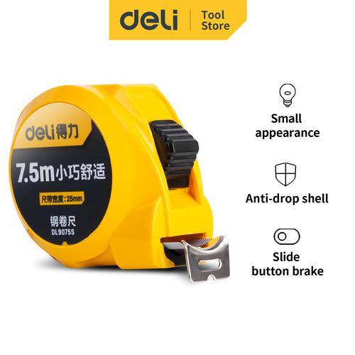 Deli Measuring Tape/ Meteran Panjang Hingga 10M Dengan Clipper DL9075S