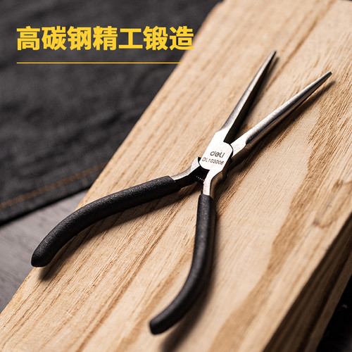 Deli Mini Pliers / Tang Lancip Mini 6 Inch Baja Karbon DL103006