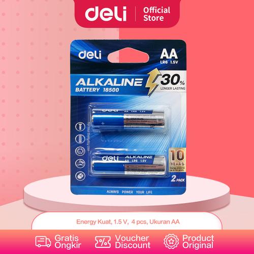 Deli Battery / Baterai AA / AAA Isi 2 Isi 4pcs Dengan Kotak E1850X