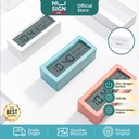 Deli Nusign Digital Clock/ Jam Digital Dengan Alarm Hari Tanggal NS881