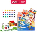 Deli Oil Pastel / Krayon 12 18 24 Warna Dengan Rautan & Pegangan EC009