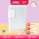 Deli Loose Leaf / Binder Clip Notebook 60Lmbr A5/B5 Transparan QHX560