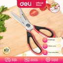 Deli Kitchen Scissors/Gunting Dapur Multifungsi 225mm PisauTajam 77770
