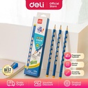 Deli Graphite Pencil 2B / Pensil Kayu Untuk Belajar 12 pcs/box 5818X