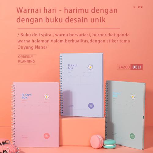 Deli buku Agenda A5/B5 60 Halaman Landscape 3 warna 2420X