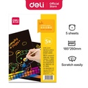 Deli kertas menggambar kreatif berkilau 5PCS/Pack 185*260mm 3241