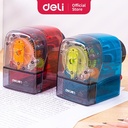 Deli Rautan Putar Pensil Transparan φ8mm Pisau ekstra tajam ER10800