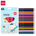 Deli pensil warna 12C warna cerah, bentuk hexagonal 7016