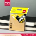 Deli kraft Sticky note pad 76x76mm 3 '' × 3 '' 80 halaman EA03893