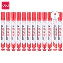 Deli EU00140 (BOX) Dry Erase Marker/Spidol Whiteboard-Red 12 Pcs