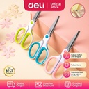 Deli 6054 Gunting-Soft-touch Teflon Effortless Scissors 175mm