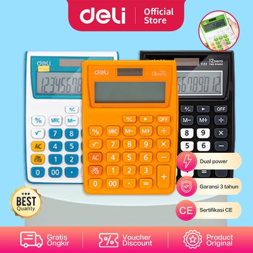 DELI Calculator 12-digit [E1122] - Kalkulator kantor 12 digit