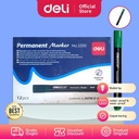 Deli Permanent Marker / Spidol Permanen Hijau Warna Cerah ES550A