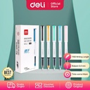 Deli Roller Pen / Pulpen Roller 0.5mm Tinta Hitam Isi 12pcs/box S867