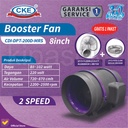Inline Duct Booster Fan Plastik 8" Inch Kipas Hisap Ventilasi 2 Speed