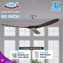 Kipas Angin Gantung Plafon Kayu 60 Inch Ceiling Fan Hias 60" Dark Wood