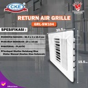 RAG return air grille Ukuran 10 X 25 Grill Dinding