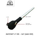 TJAP MATA / CAP MATA Gagang Kunci Sok Rachet / Rachet - 1" DR 32" (800 MM)