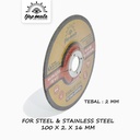 TJAP MATA / CAP MATA Batu Gurinda Potong & Gurinda Besi 100 X 2 X 16MM