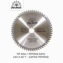 TJAP MATA / CAP MATA Gergaji Circular SAW / Potong Kayu 185 X 60 T