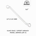TJAP MATA / CAP MATA Kunci Ring / Offset Wrench 17X19 MM Model Jerman